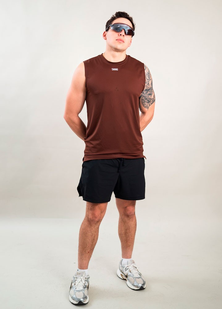 Men Camisa Sin Manga